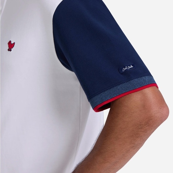 Men’s Bad Birdie Golf Red White & Bad Polo Shirt Large MSRP $84 - Picture 7 of 7